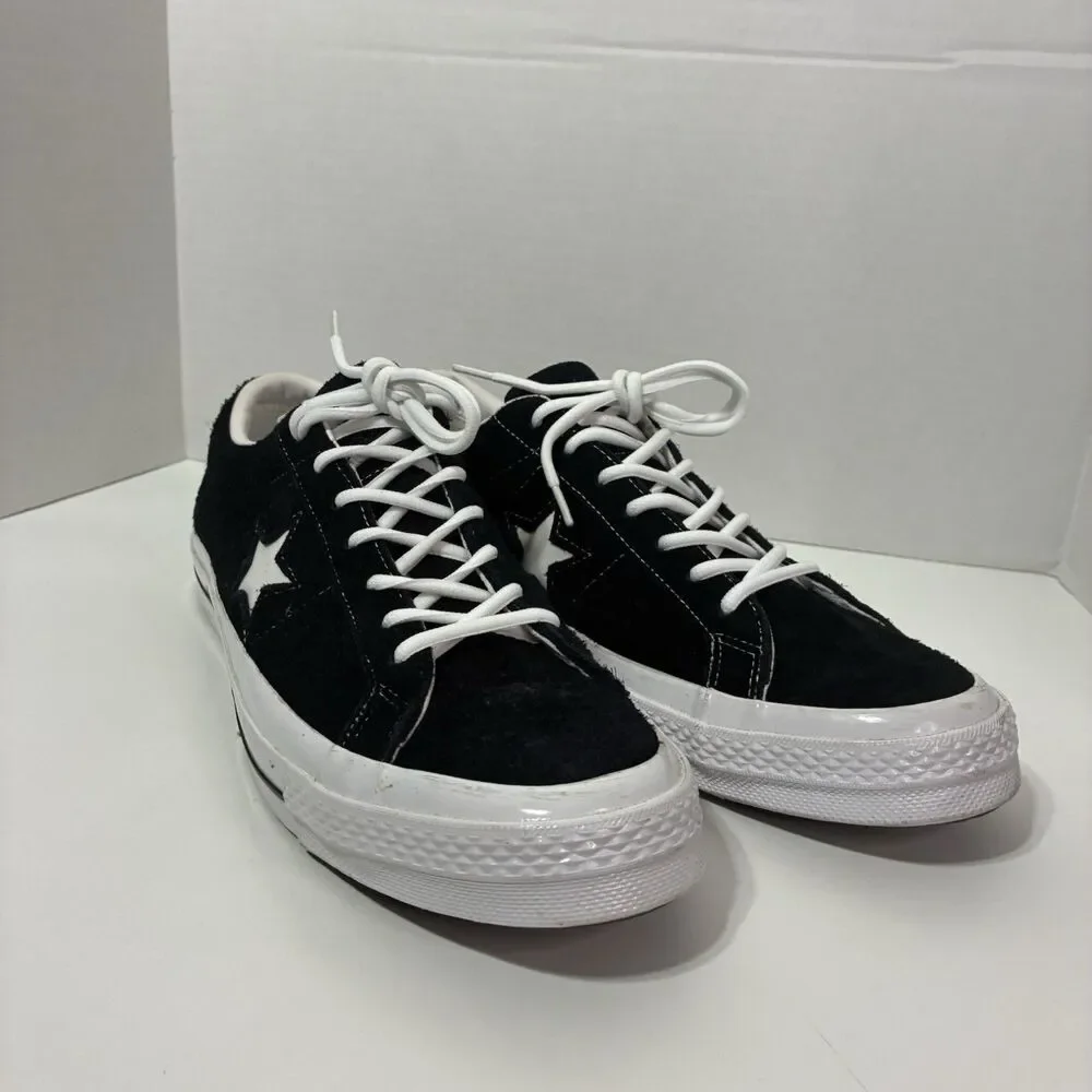 Converse One Star Ox Black Suede Sneakers Men’s 12 Women’s 14 158369C